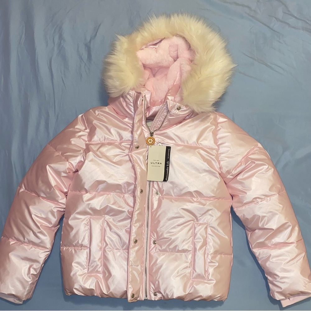 Abercrombie Kids Light Pink Ultra Puffer Jacket